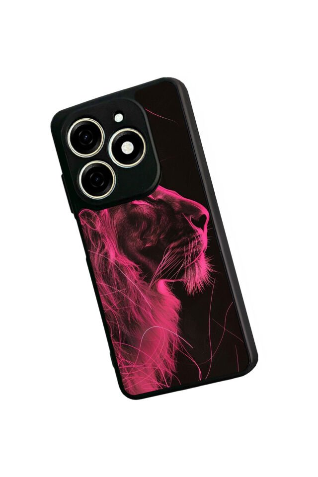 Infınıx Smart 8 Pro Uyumlu Aslan Tasarımlı Glossy Premium Kılıf