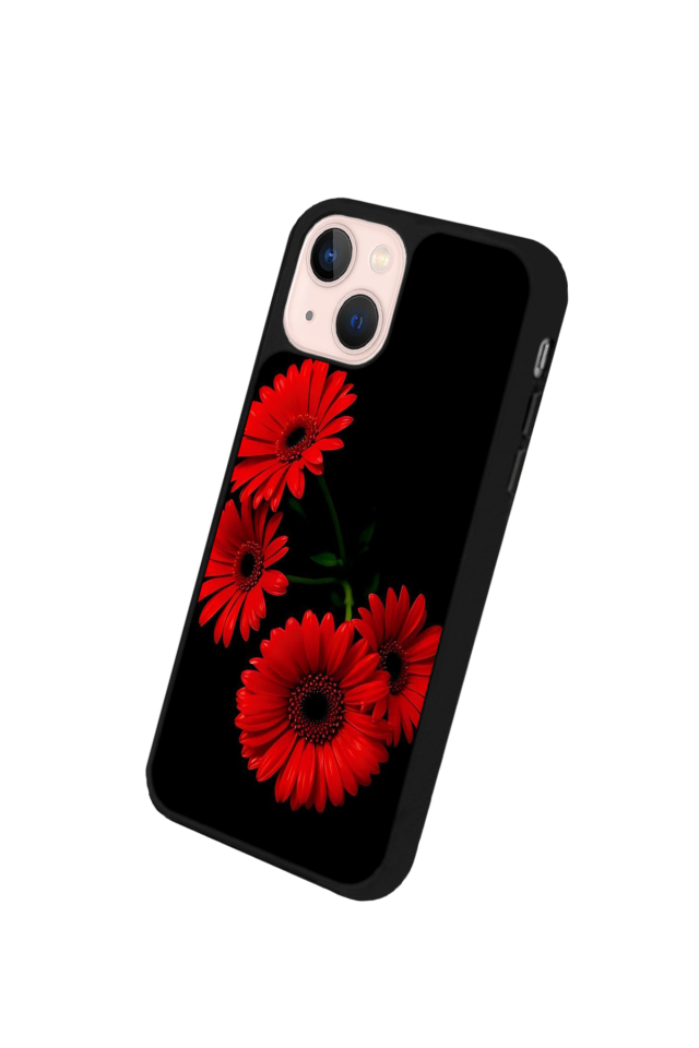 iPhone 15 Uyumlu Cicek Tasarımlı Glossy Premium Kılıf