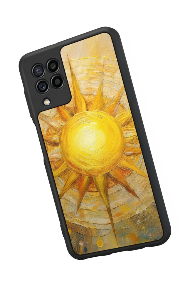 Samsung Galaxy M22 Uyumlu Güneş Tasarımlı Glossy Premium Kılıf