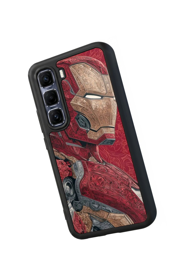 Infinix Hot 60 Pro Plus Uyumlu Iron Man ( Demir Adam ) Tasarımlı Glossy Premium Kılıf