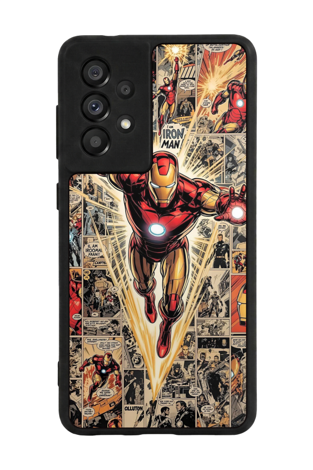 Samsung Galaxy A73 Uyumlu  Iron Man ( Demir Adam ) Tasarımlı Glossy Premium Kılıf