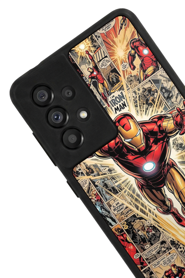 Samsung Galaxy A73 Uyumlu  Iron Man ( Demir Adam ) Tasarımlı Glossy Premium Kılıf