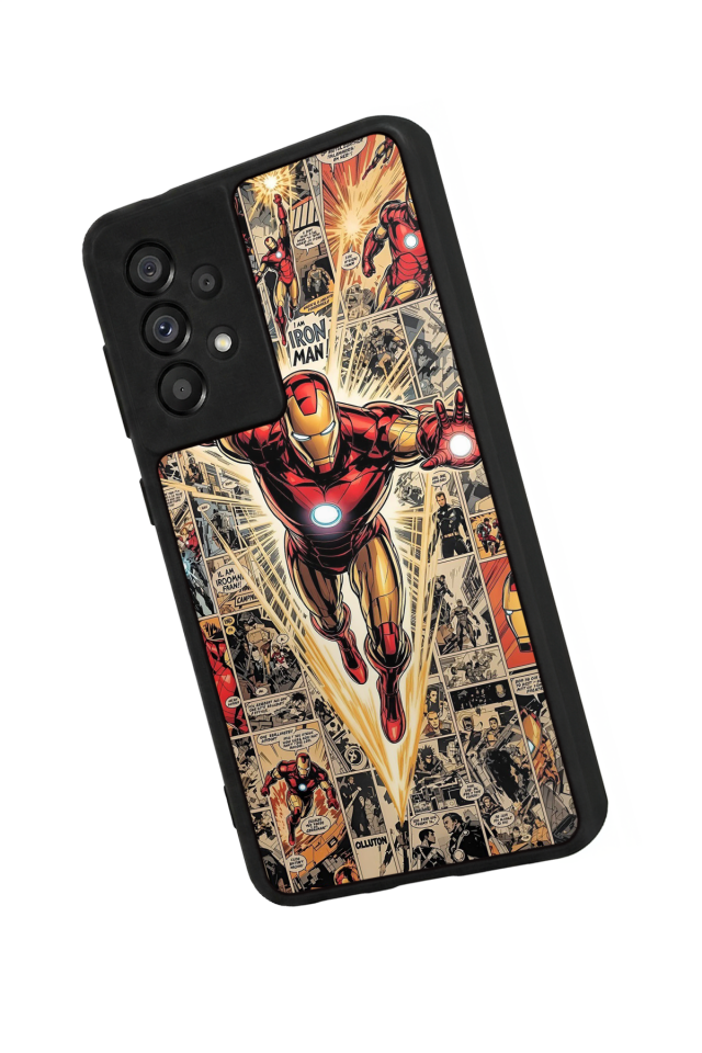 Samsung Galaxy A73 Uyumlu  Iron Man ( Demir Adam ) Tasarımlı Glossy Premium Kılıf