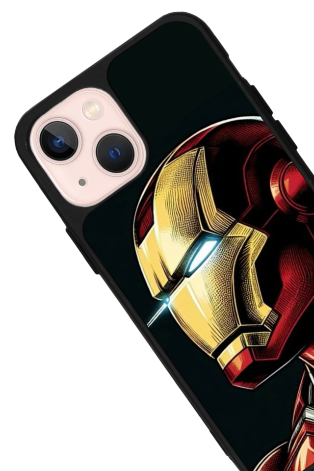 iPhone 14 Plus Uyumlu  Iron Man ( Demir Adam ) Tasarımlı Glossy Premium Kılıf