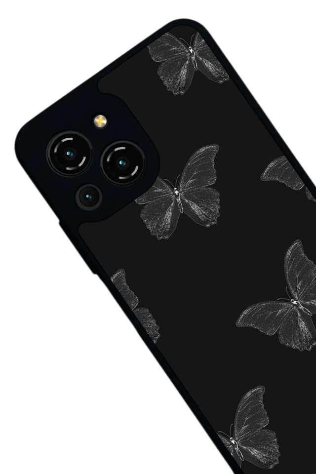 Reeder S23 Pro Max Uyumlu Kelebek Tasarımlı Glossy Premium Kılıf