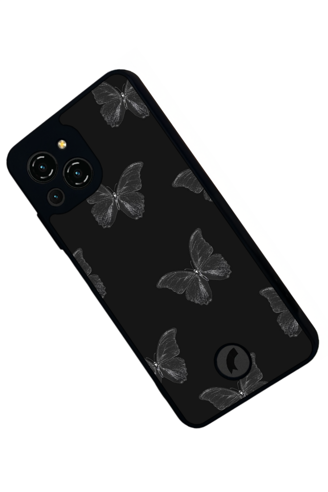 Reeder S23 Pro Max Uyumlu Kelebek Tasarımlı Glossy Premium Kılıf