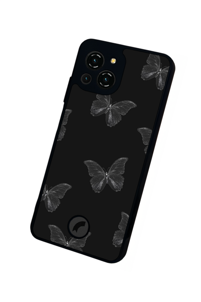 Reeder S23 Pro Max Uyumlu Kelebek Tasarımlı Glossy Premium Kılıf