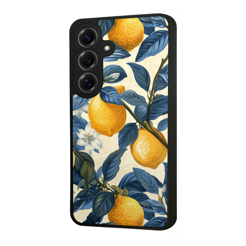 Samsung Galaxy S25 Uyumlu Limon Tasarımlı Glossy Premium Kılıf