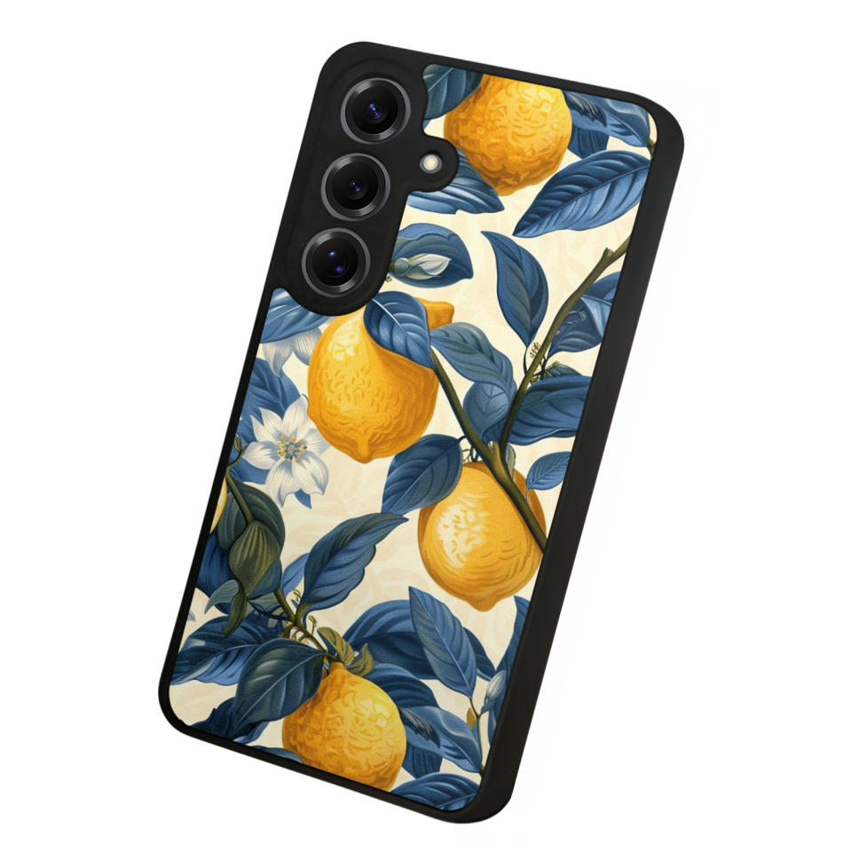 Samsung Galaxy S25 Uyumlu Limon Tasarımlı Glossy Premium Kılıf