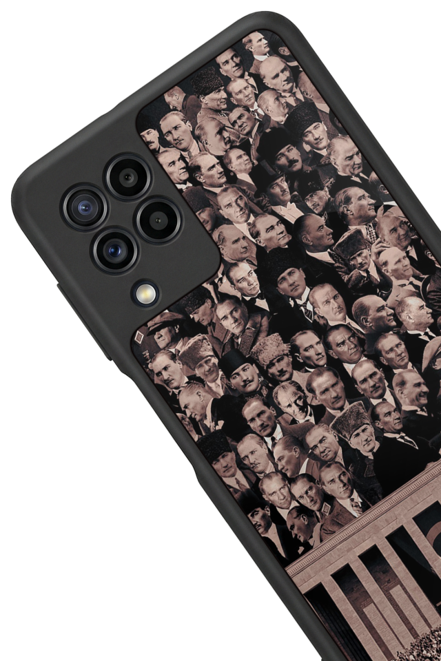 Samsung Galaxy M32 Uyumlu Mustafa Kemal Ataturk Tasarımlı Glossy Premium Kılıf