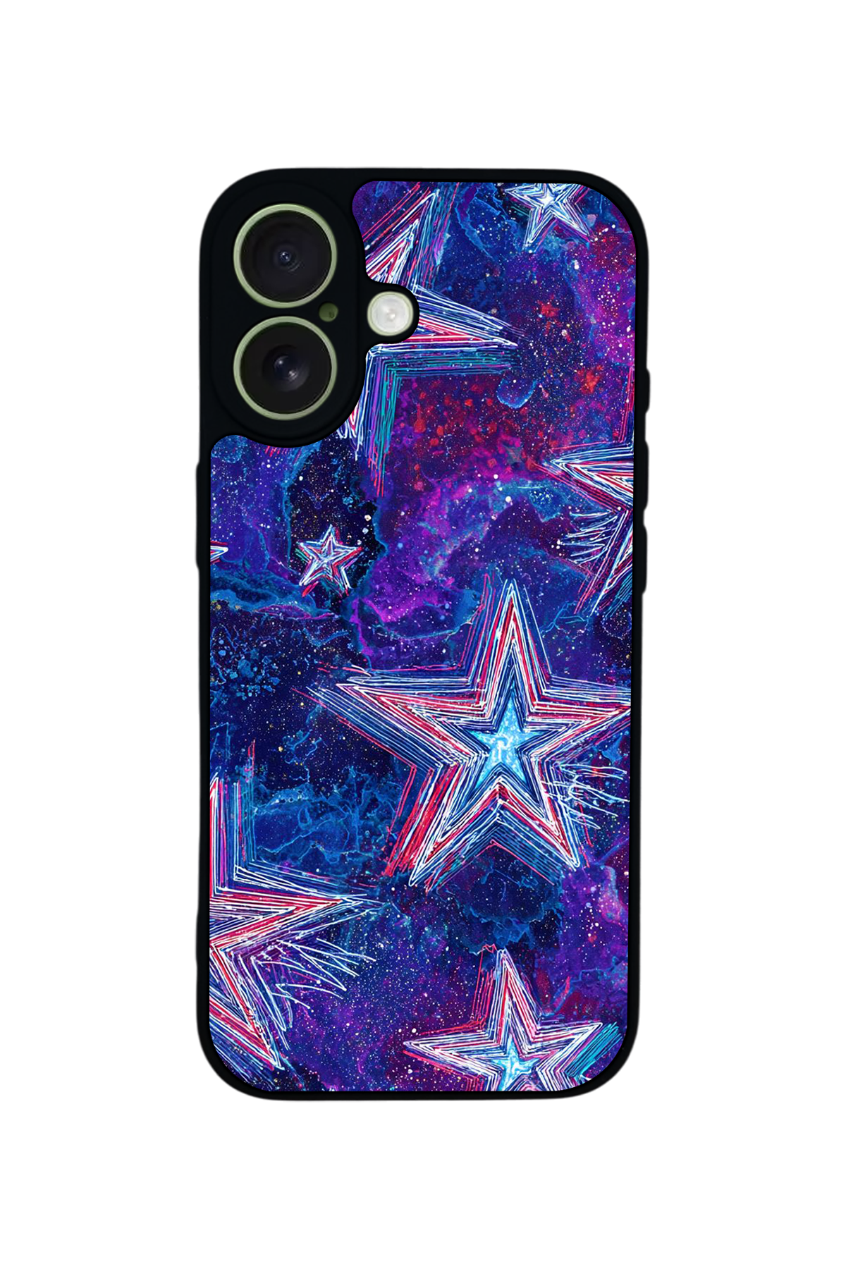 iPhone 17 Uyumlu Retro Yildizlar Tasarımlı Glossy Premium Kılıf