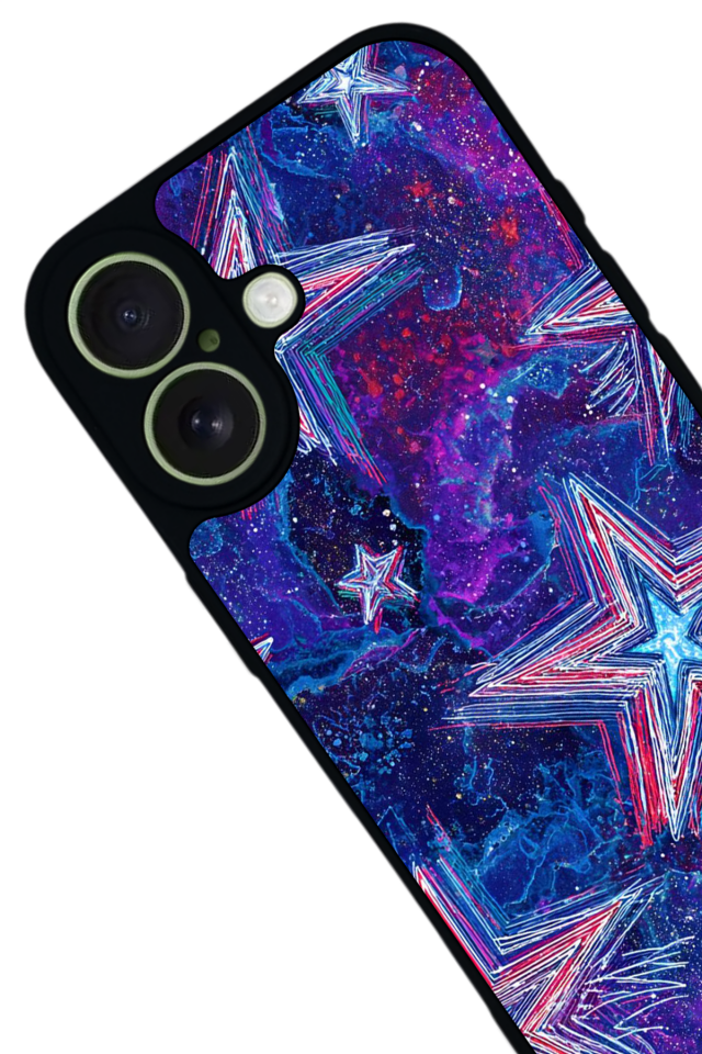 iPhone 17 Uyumlu Retro Yildizlar Tasarımlı Glossy Premium Kılıf