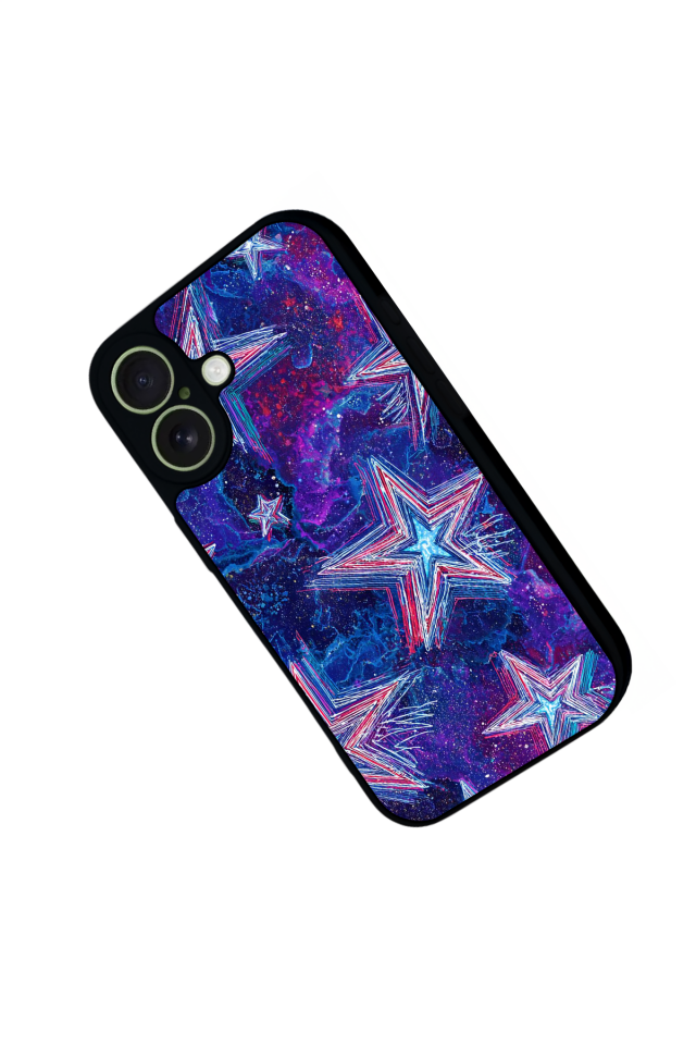iPhone 17 Uyumlu Retro Yildizlar Tasarımlı Glossy Premium Kılıf