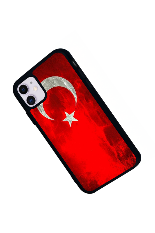 iPhone 11 Uyumlu Türk Bayragi Tasarımlı Glossy Premium Kılıf