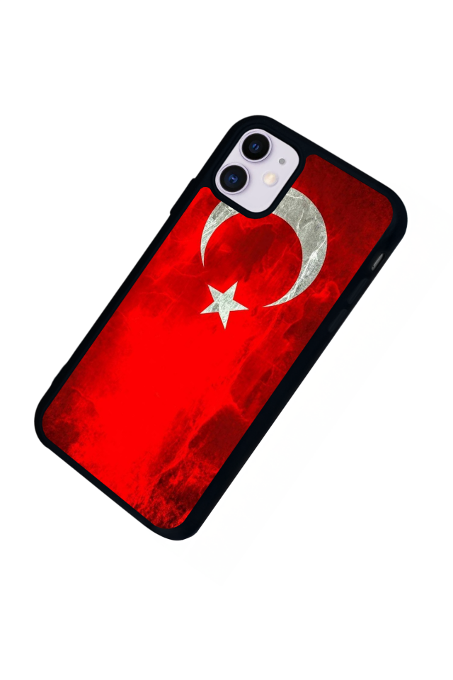 iPhone 11 Uyumlu Türk Bayragi Tasarımlı Glossy Premium Kılıf