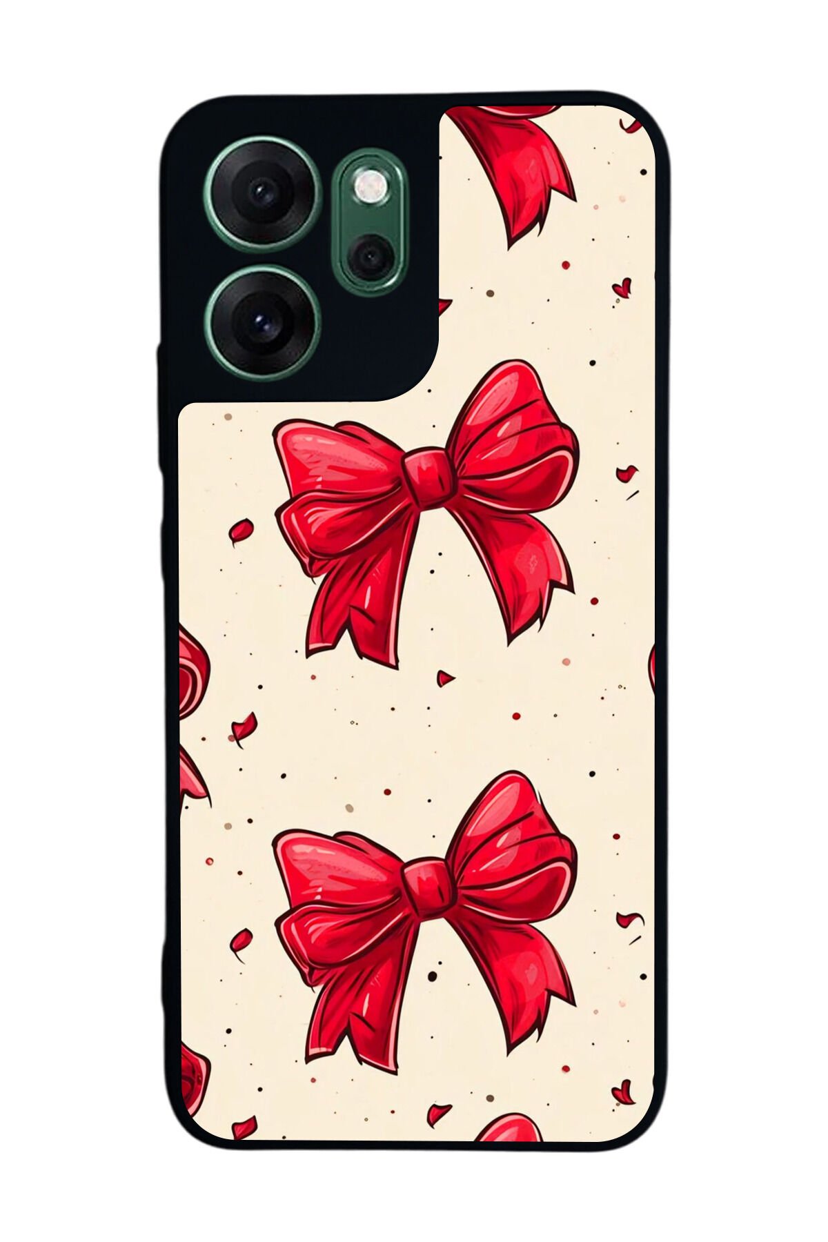 Oppo Reno 14F Uyumlu Kurdele Tasarımlı Glossy Premium Kılıf