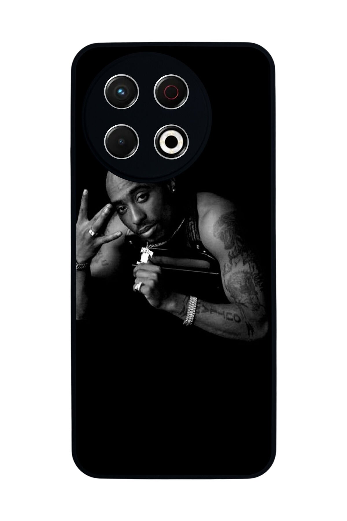 Tecno Spark 30 Pro Uyumlu Tupac Tasarımlı Glossy Premium Kılıf