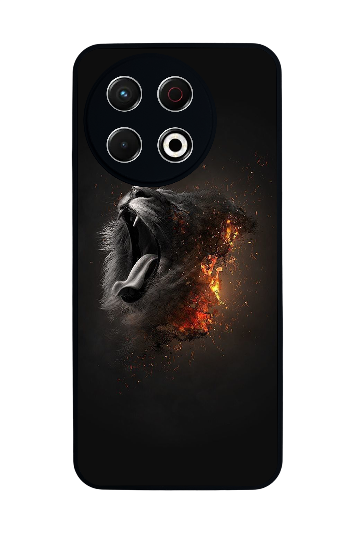 Tecno Spark 30 Pro Uyumlu Aslan Tasarımlı Glossy Premium Kılıf