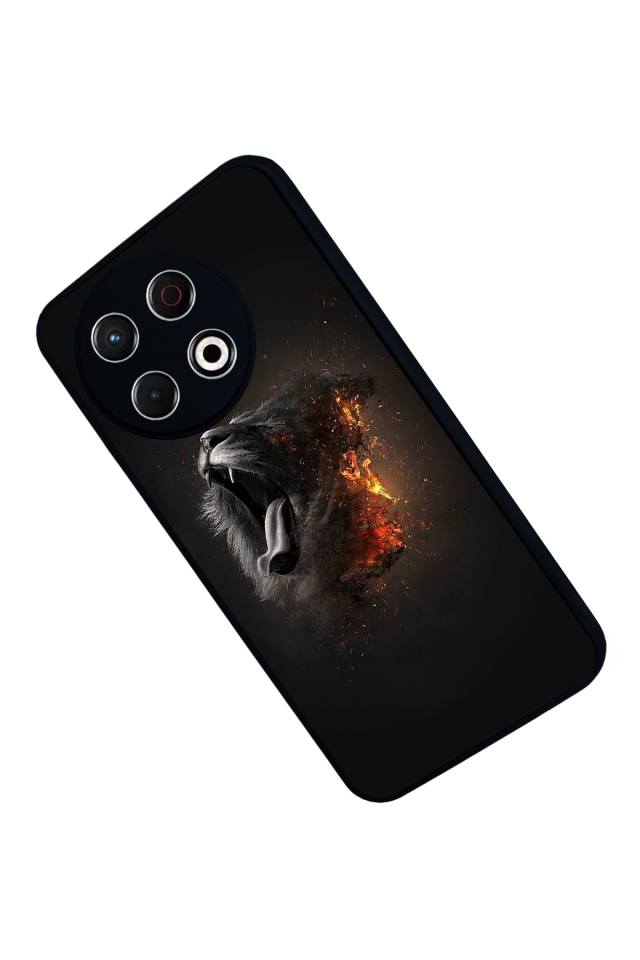 Tecno Spark 30 Pro Uyumlu Aslan Tasarımlı Glossy Premium Kılıf
