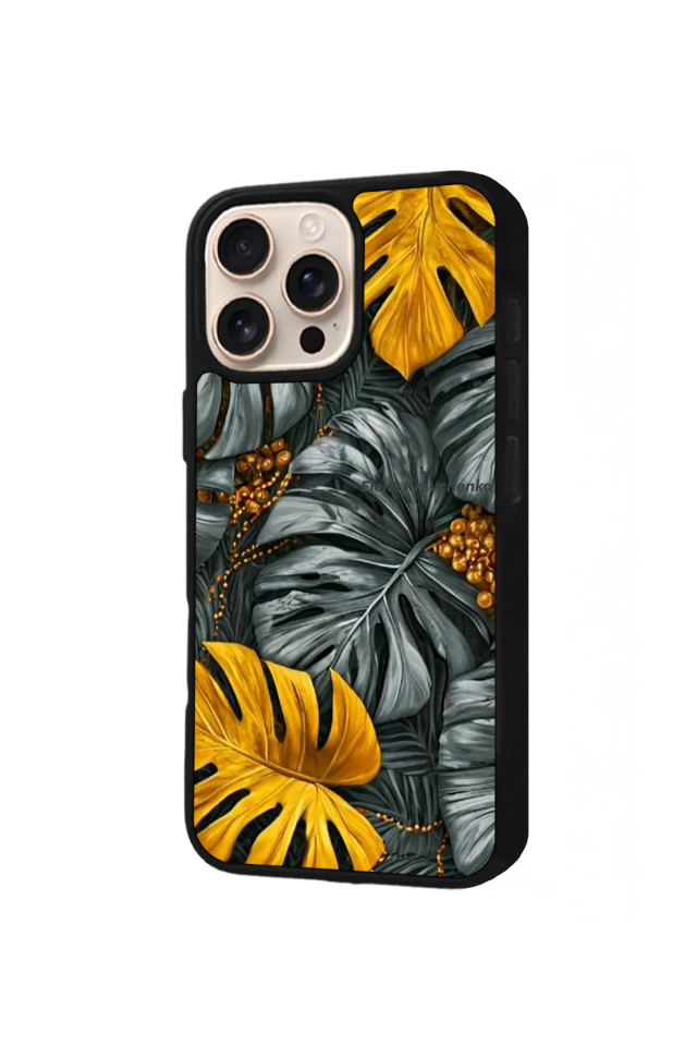 iPhone 15 Pro Max Uyumlu Botanik Tasarımlı Glossy Premium Kılıf