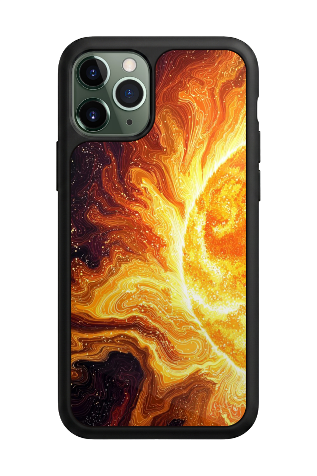 iPhone 11 Pro Uyumlu Güneş Tasarımlı Glossy Premium Kılıf