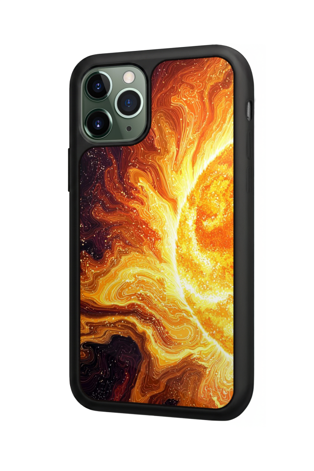 iPhone 11 Pro Uyumlu Güneş Tasarımlı Glossy Premium Kılıf