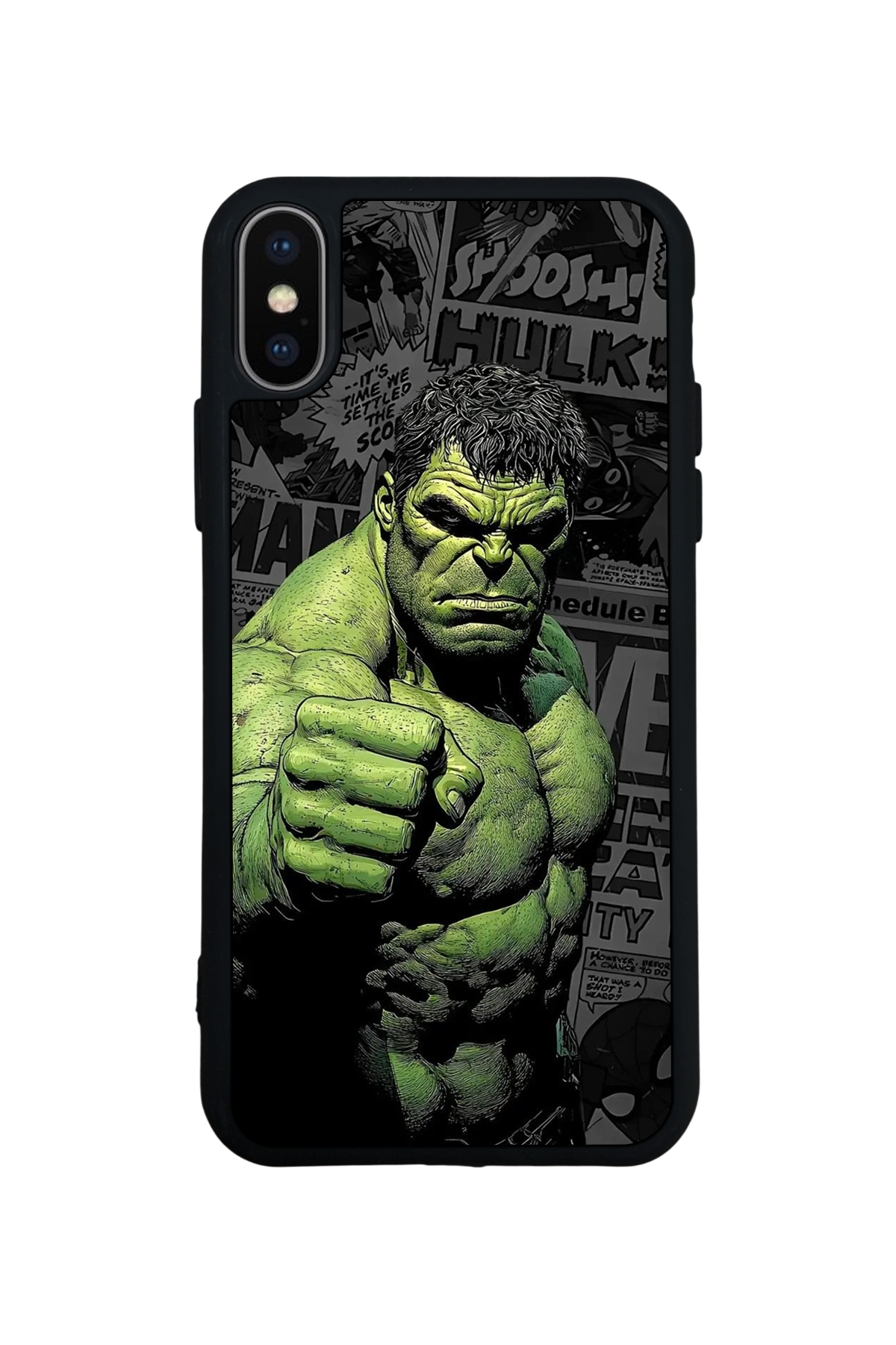 iPhone X/ XS Uyumlu Hulk Tasarımlı Glossy Premium Kılıf