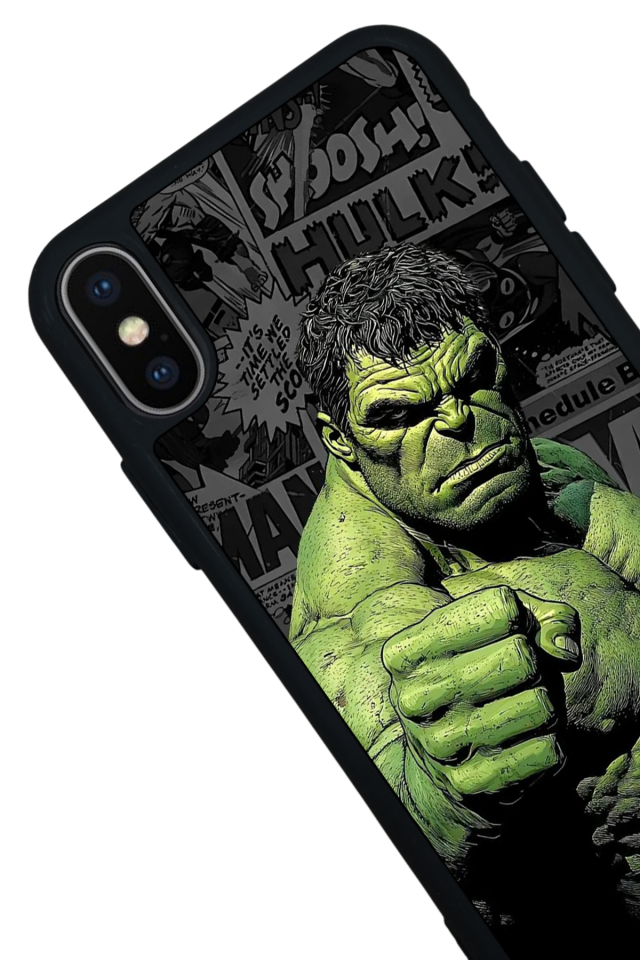 iPhone X/ XS Uyumlu Hulk Tasarımlı Glossy Premium Kılıf