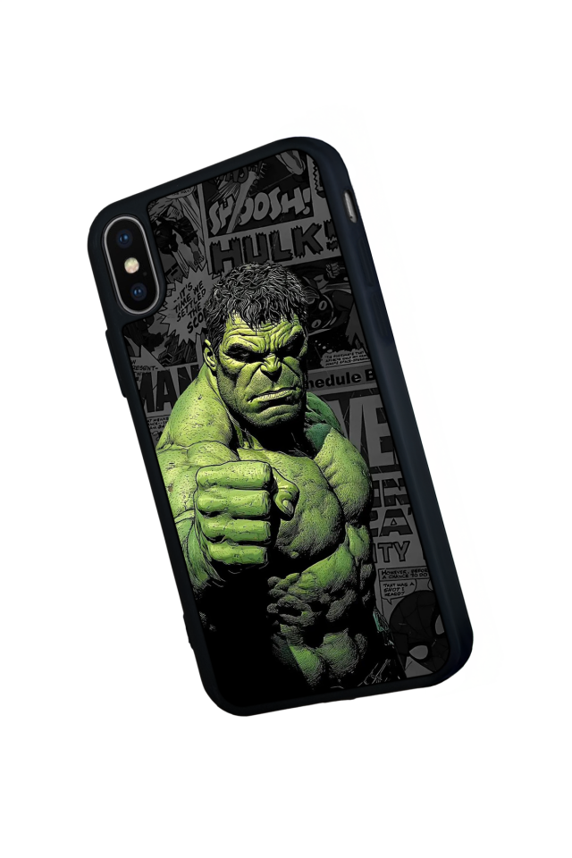 iPhone X/ XS Uyumlu Hulk Tasarımlı Glossy Premium Kılıf