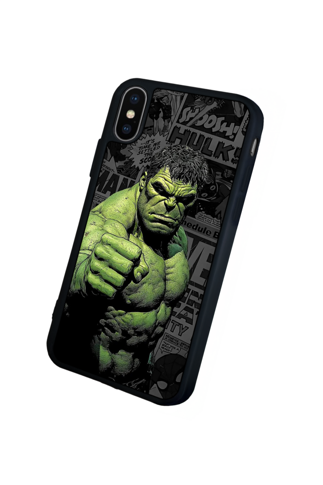 iPhone X/ XS Uyumlu Hulk Tasarımlı Glossy Premium Kılıf