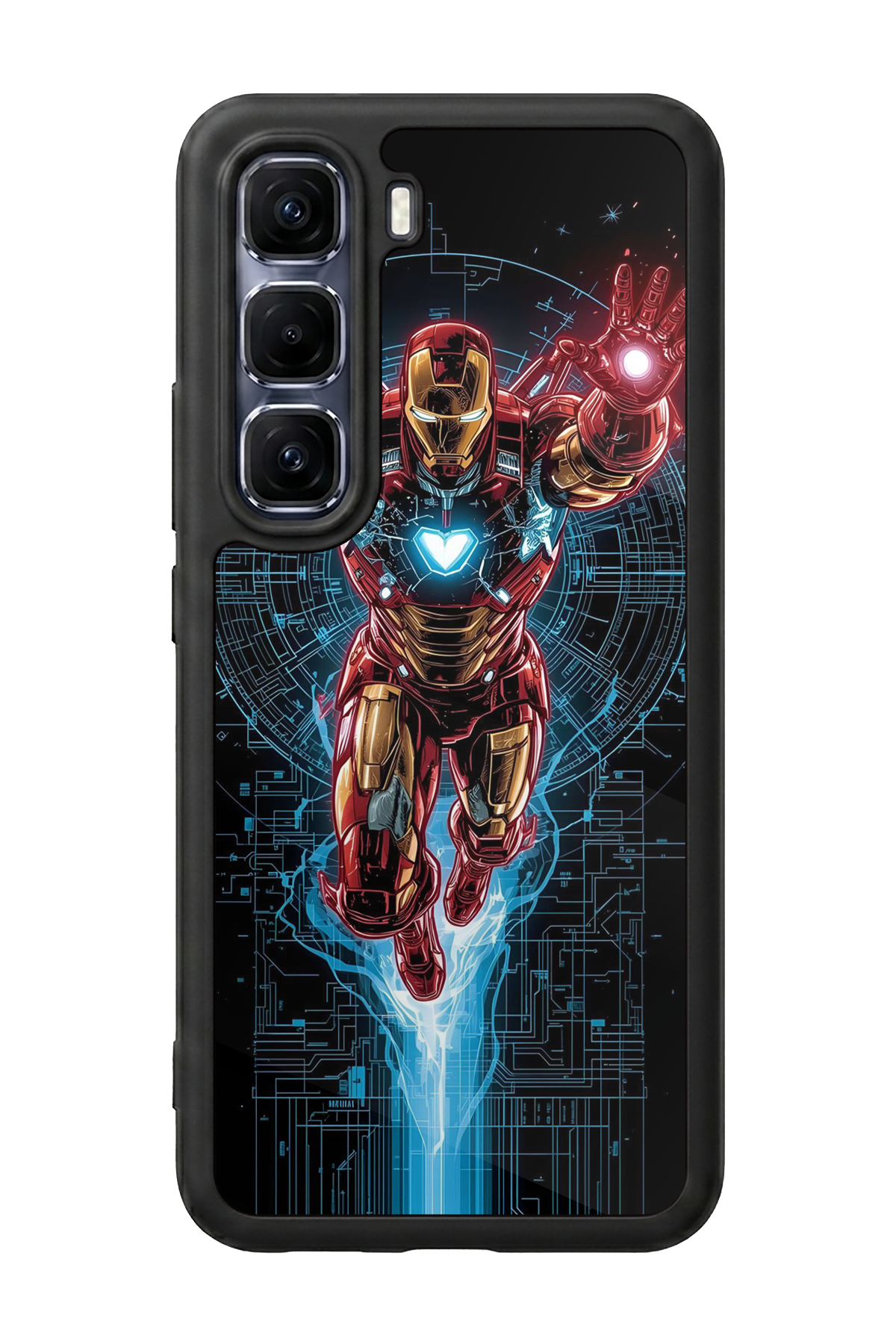 Infinix Hot 60 Pro Plus Uyumlu Iron Man ( Demir Adam ) Tasarımlı Glossy Premium Kılıf