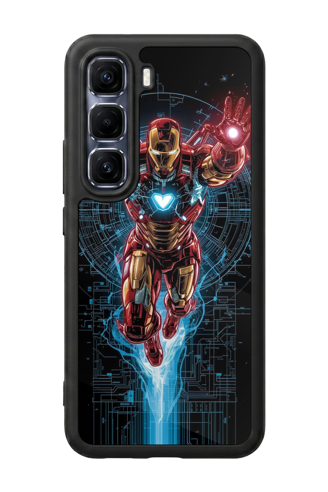 Infinix Hot 60 Pro Plus Uyumlu Iron Man ( Demir Adam ) Tasarımlı Glossy Premium Kılıf