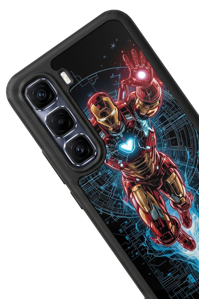 Infinix Hot 60 Pro Plus Uyumlu Iron Man ( Demir Adam ) Tasarımlı Glossy Premium Kılıf