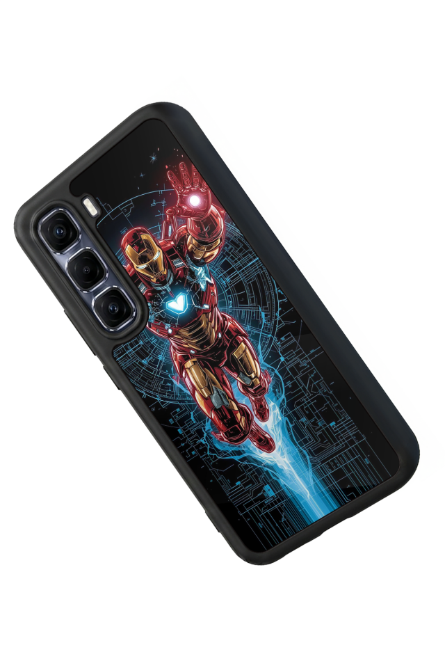 Infinix Hot 60 Pro Plus Uyumlu Iron Man ( Demir Adam ) Tasarımlı Glossy Premium Kılıf