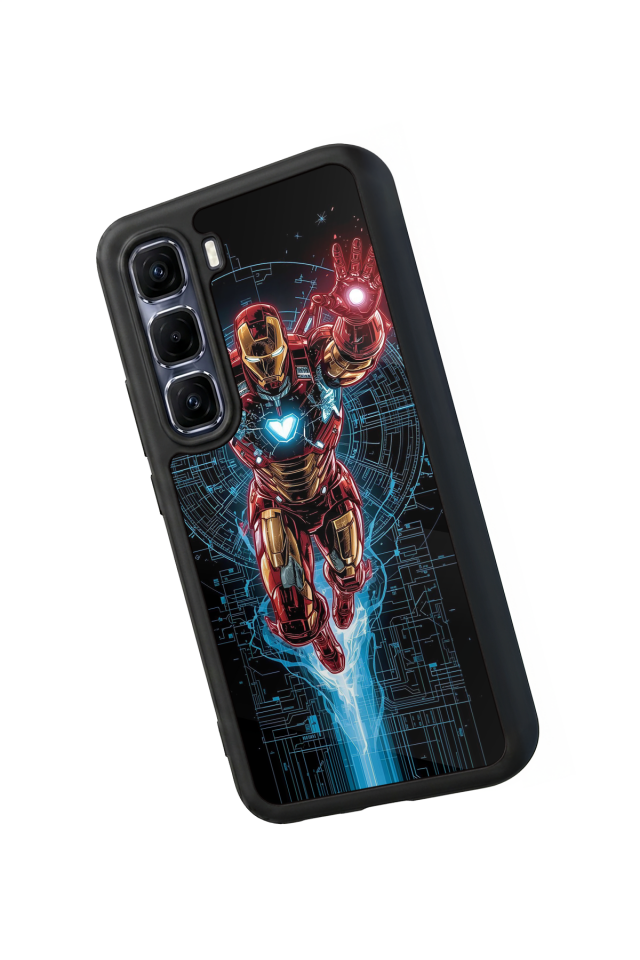 Infinix Hot 60 Pro Plus Uyumlu Iron Man ( Demir Adam ) Tasarımlı Glossy Premium Kılıf