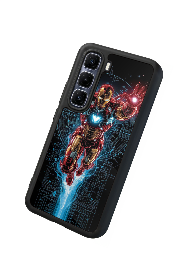 Infinix Hot 60 Pro Plus Uyumlu Iron Man ( Demir Adam ) Tasarımlı Glossy Premium Kılıf