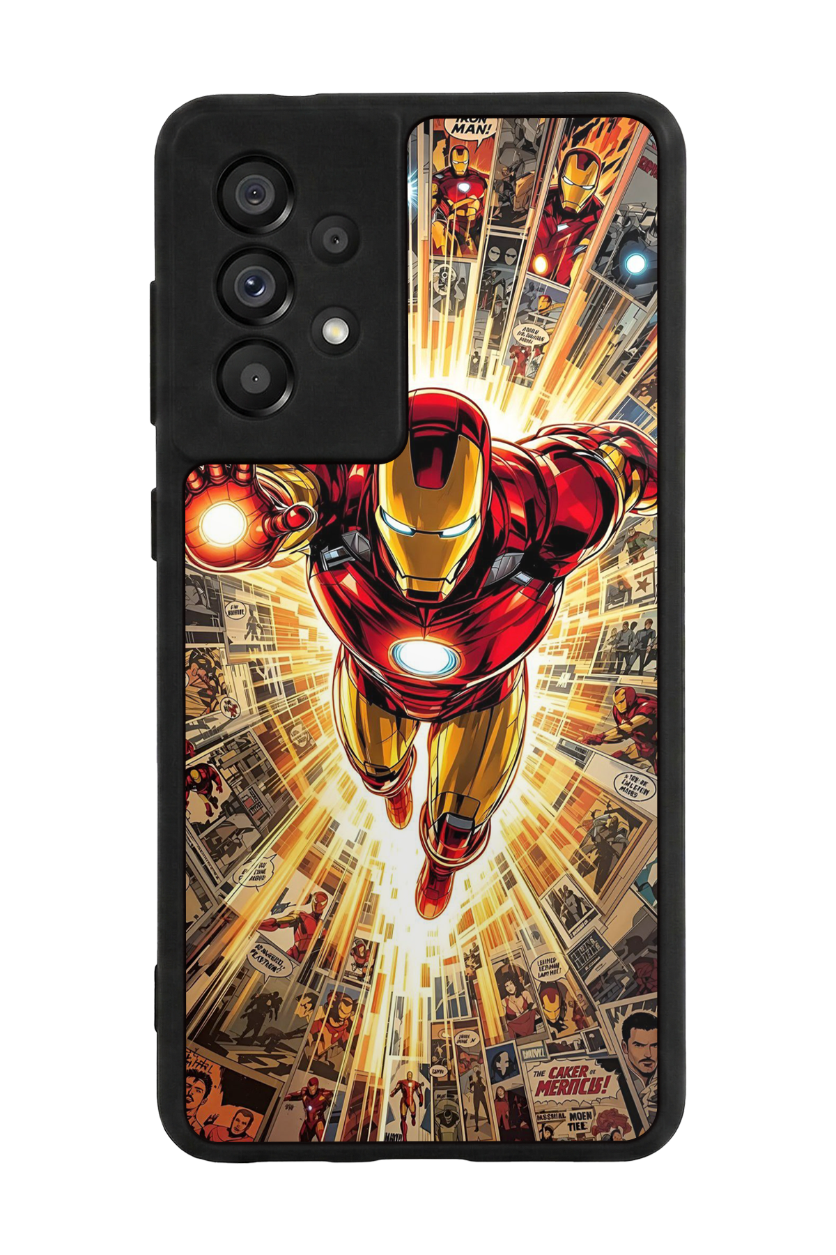 Samsung Galaxy A73 Uyumlu  Iron Man ( Demir Adam ) Tasarımlı Glossy Premium Kılıf