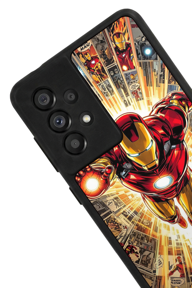 Samsung Galaxy A73 Uyumlu  Iron Man ( Demir Adam ) Tasarımlı Glossy Premium Kılıf