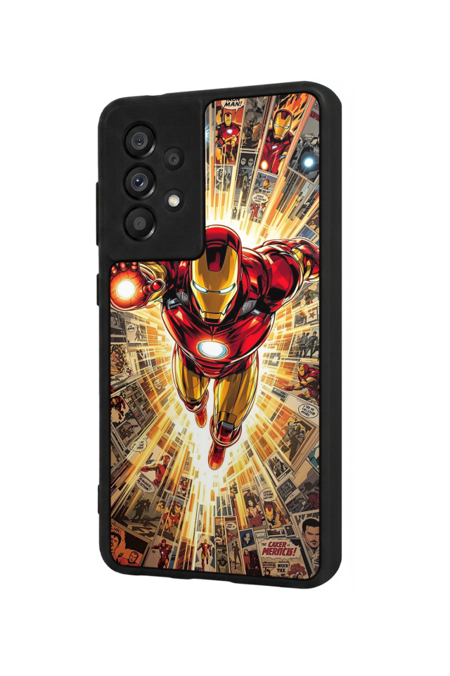 Samsung Galaxy A73 Uyumlu  Iron Man ( Demir Adam ) Tasarımlı Glossy Premium Kılıf