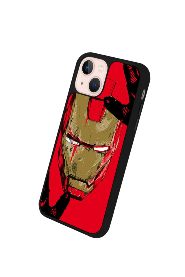 iPhone 14 Plus Uyumlu  Iron Man ( Demir Adam ) Tasarımlı Glossy Premium Kılıf