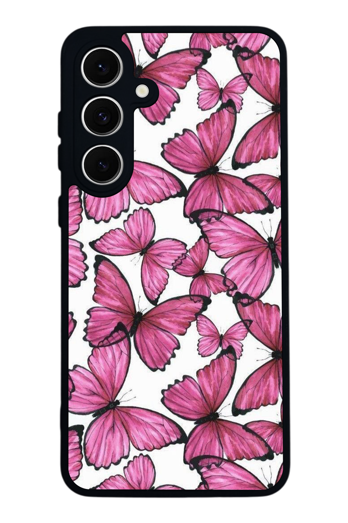 Samsung Galaxy A16 Uyumlu Kelebek Tasarımlı Glossy Premium Kılıf