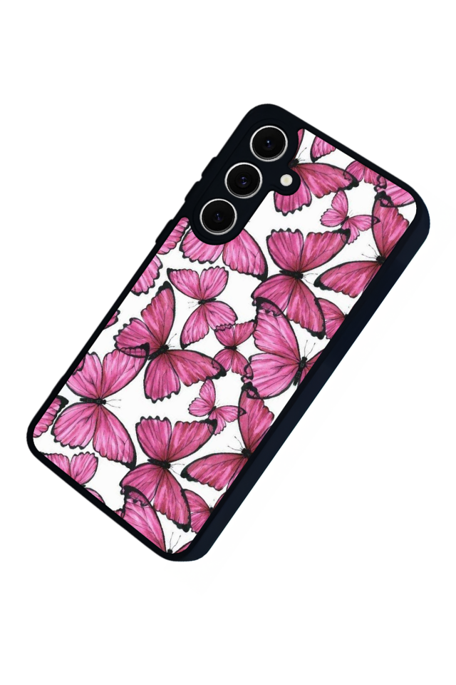 Samsung Galaxy A16 Uyumlu Kelebek Tasarımlı Glossy Premium Kılıf
