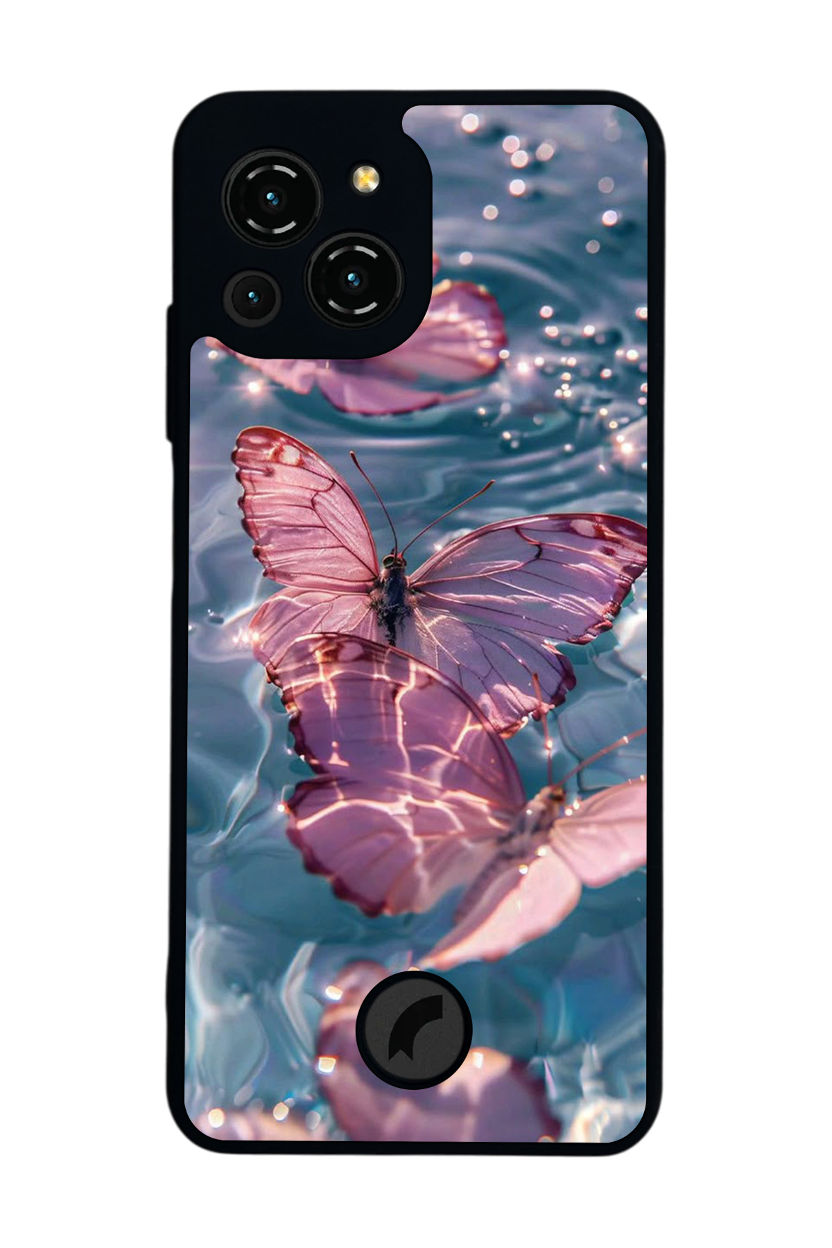 Reeder S23 Pro Max Uyumlu Kelebek Tasarımlı Glossy Premium Kılıf