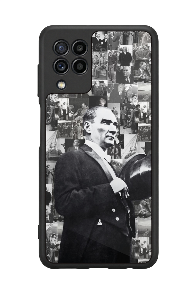 Samsung Galaxy M32 Uyumlu Mustafa Kemal Ataturk Tasarımlı Glossy Premium Kılıf