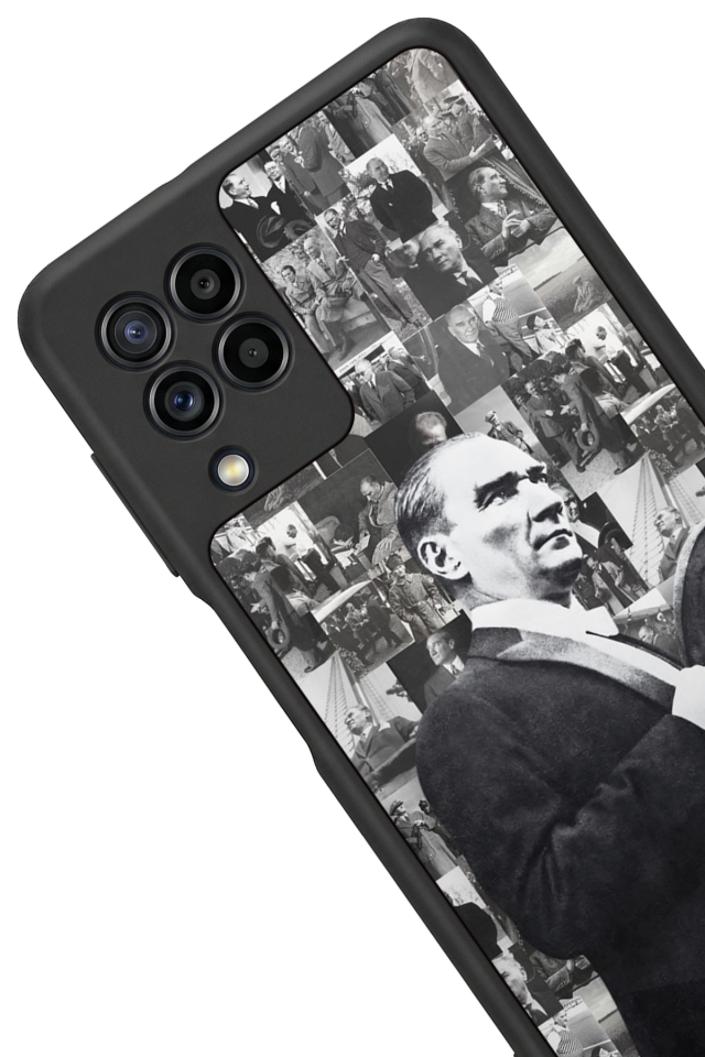 Samsung Galaxy M32 Uyumlu Mustafa Kemal Ataturk Tasarımlı Glossy Premium Kılıf