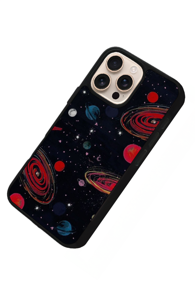 iPhone 14 Pro Max Uyumlu Uzay Tasarımlı Glossy Premium Kılıf