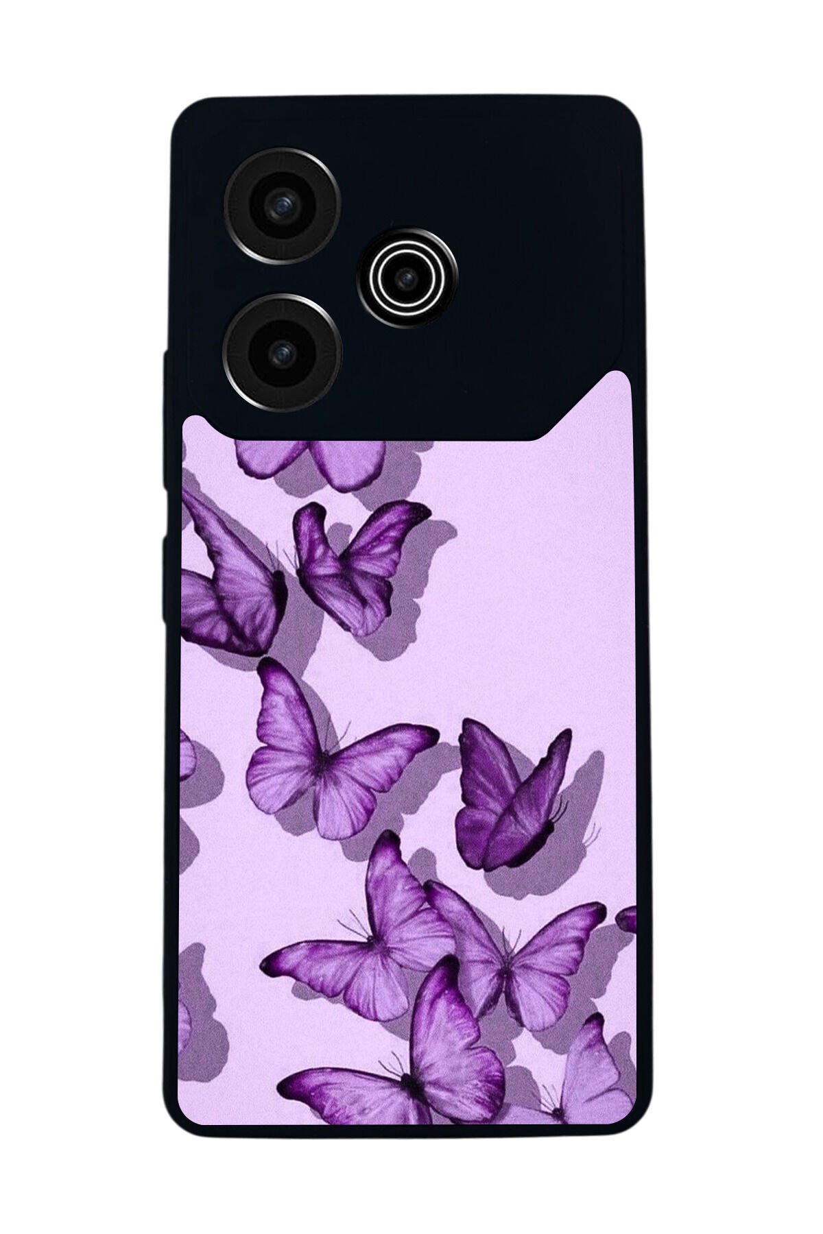 Tecno Pova 6 Uyumlu Kelebek Tasarımlı Glossy Premium Kılıf