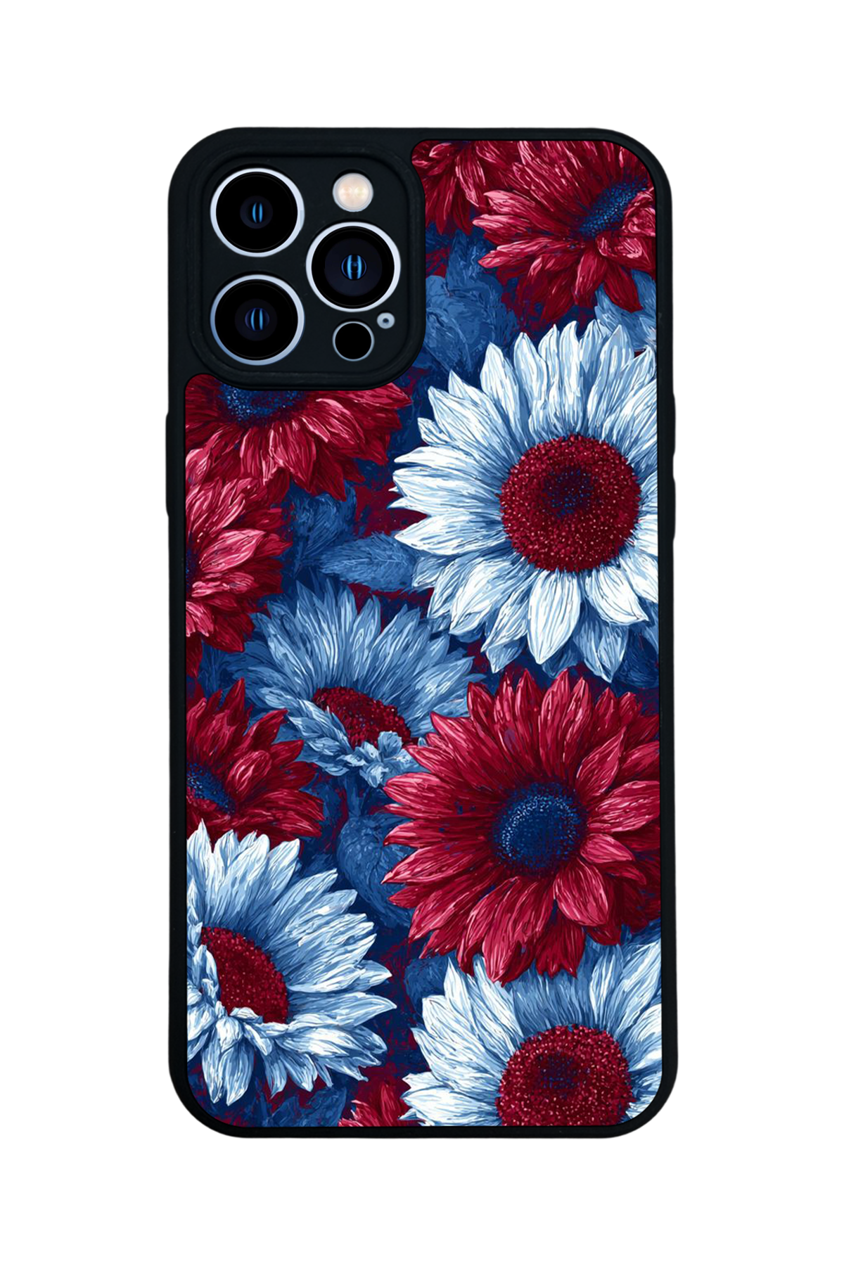 iPhone 13 Pro Max Uyumlu Cicek Tasarımlı Glossy Premium Kılıf