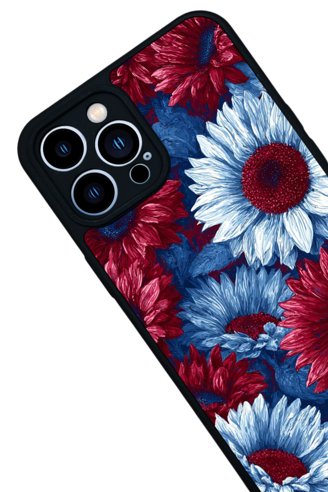 iPhone 13 Pro Max Uyumlu Cicek Tasarımlı Glossy Premium Kılıf