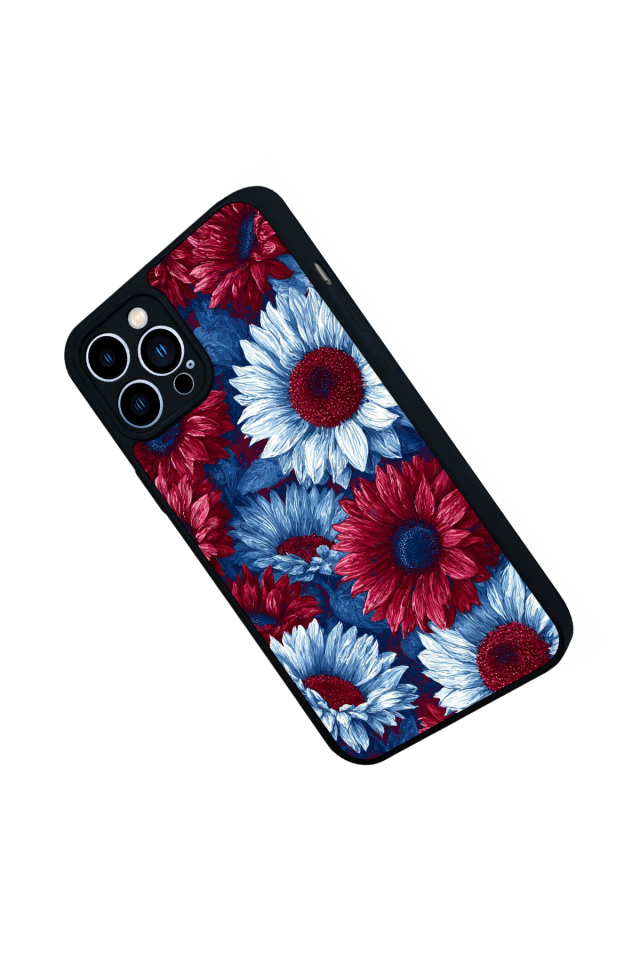 iPhone 13 Pro Max Uyumlu Cicek Tasarımlı Glossy Premium Kılıf
